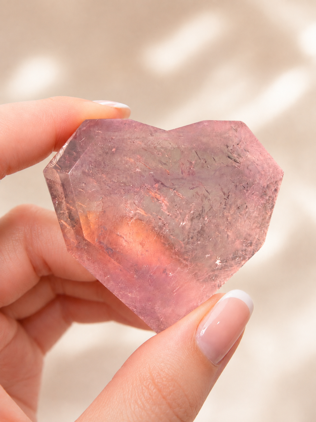 Facettierte Amethyst Herzen aus Brasilien – extra klare 1A Qualität