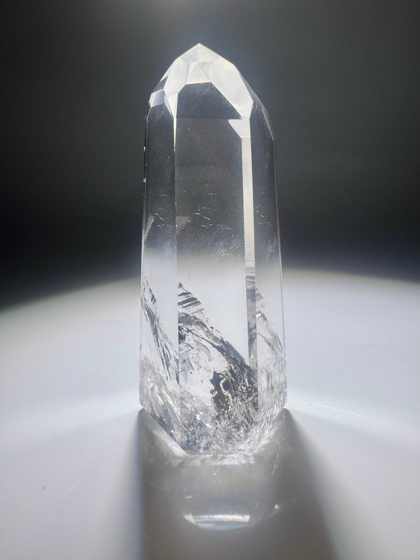 Lemurian Quarz Spitze – extra klar, poliert