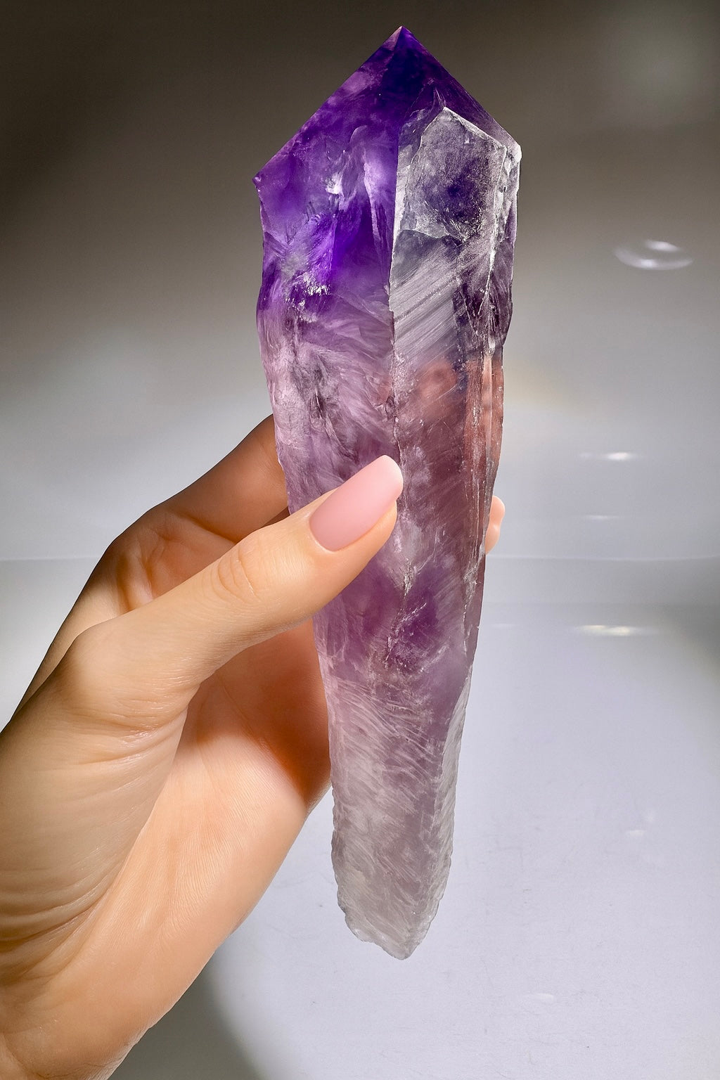 Ametrin-Zahn mit Citrin & Hollandit