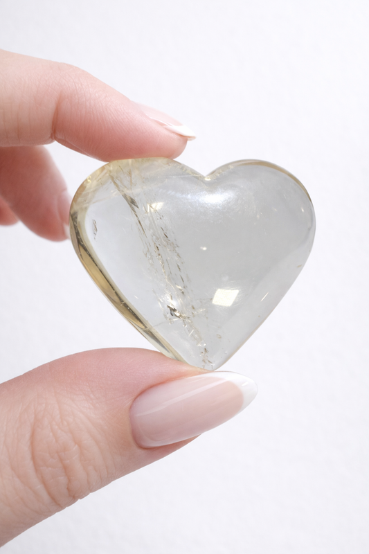 Klares Citrin Herz - 4cm