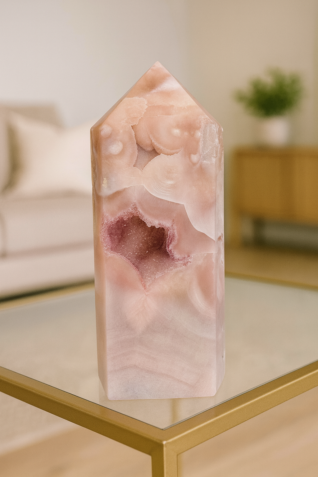 Exklusive Pink Amethyst Spitze 13,5 cm – 574 g 💖 Rosa Kristall – Brasilien