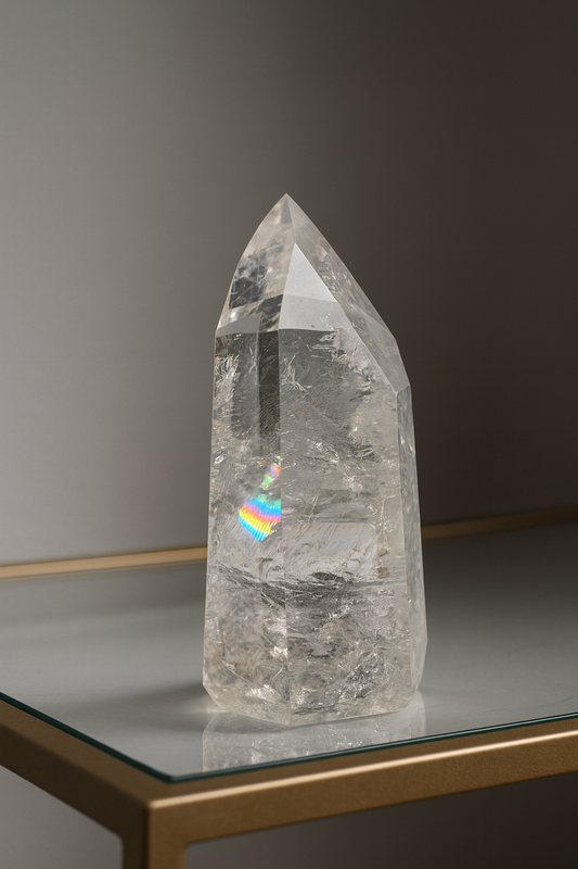 Bergkristall 7.4 cm – voller Regenbogen & magischen Einschlüssen 💎