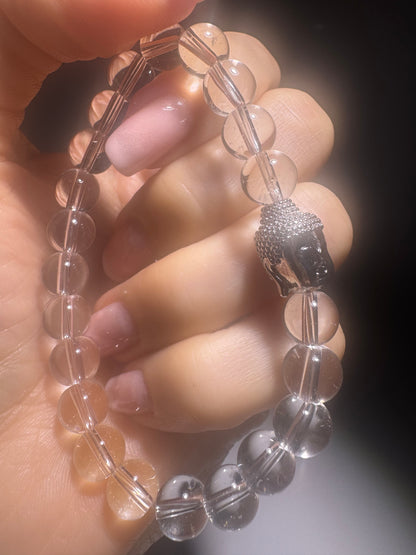 Bergkristall Armband mit Buddha – Klarheit & Eleganz von UNIQUE CRYSTALS