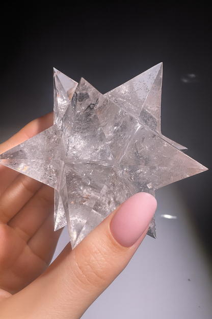 Bergkristall Merkaba Stern handgefertigt Brasilien