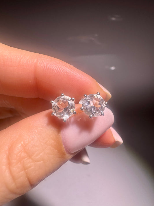 Bergkristall Ohrringe Schweiz – Krabbenfassung, 925 Silber, kaufen