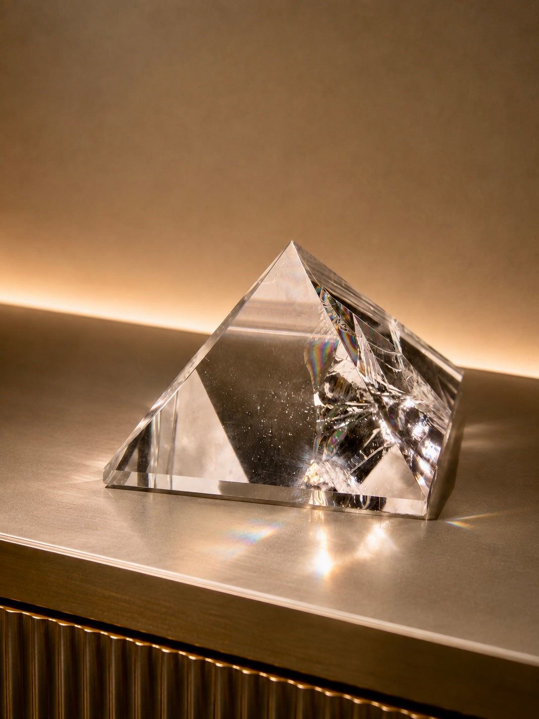Bergkristall Pyramide Lemurian 6,2 cm – extra klar und hochtransparent