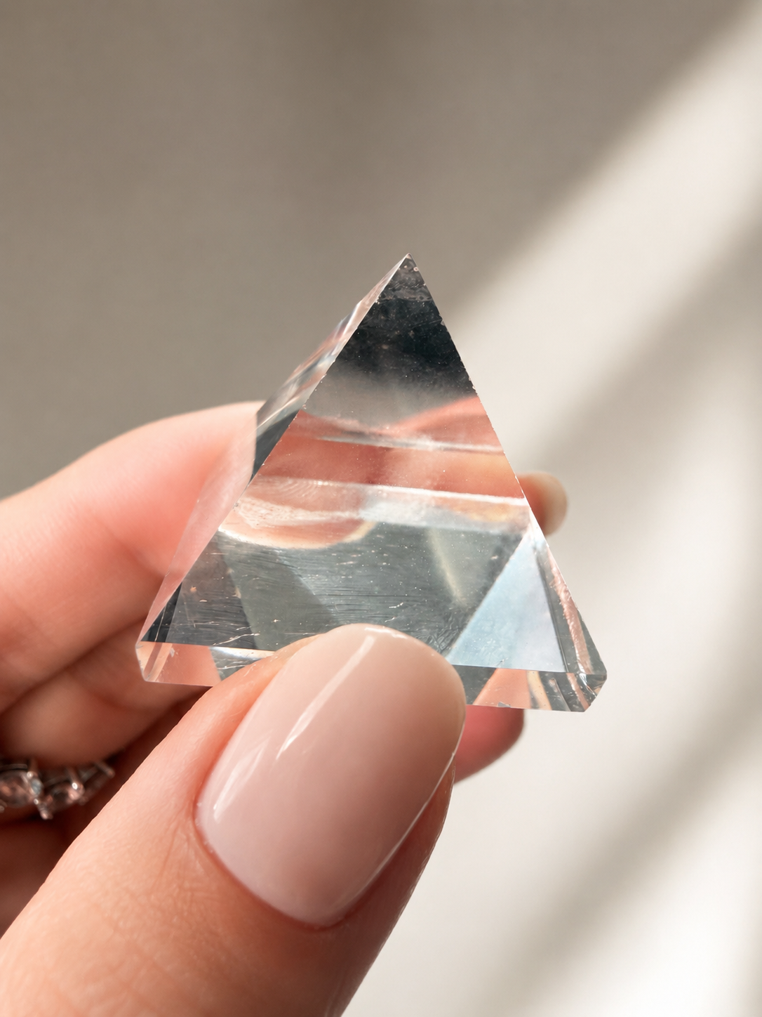 Bergkristall Pyramide Mini, ca. 2,6 cm, Kristall für Klarheit und Energie