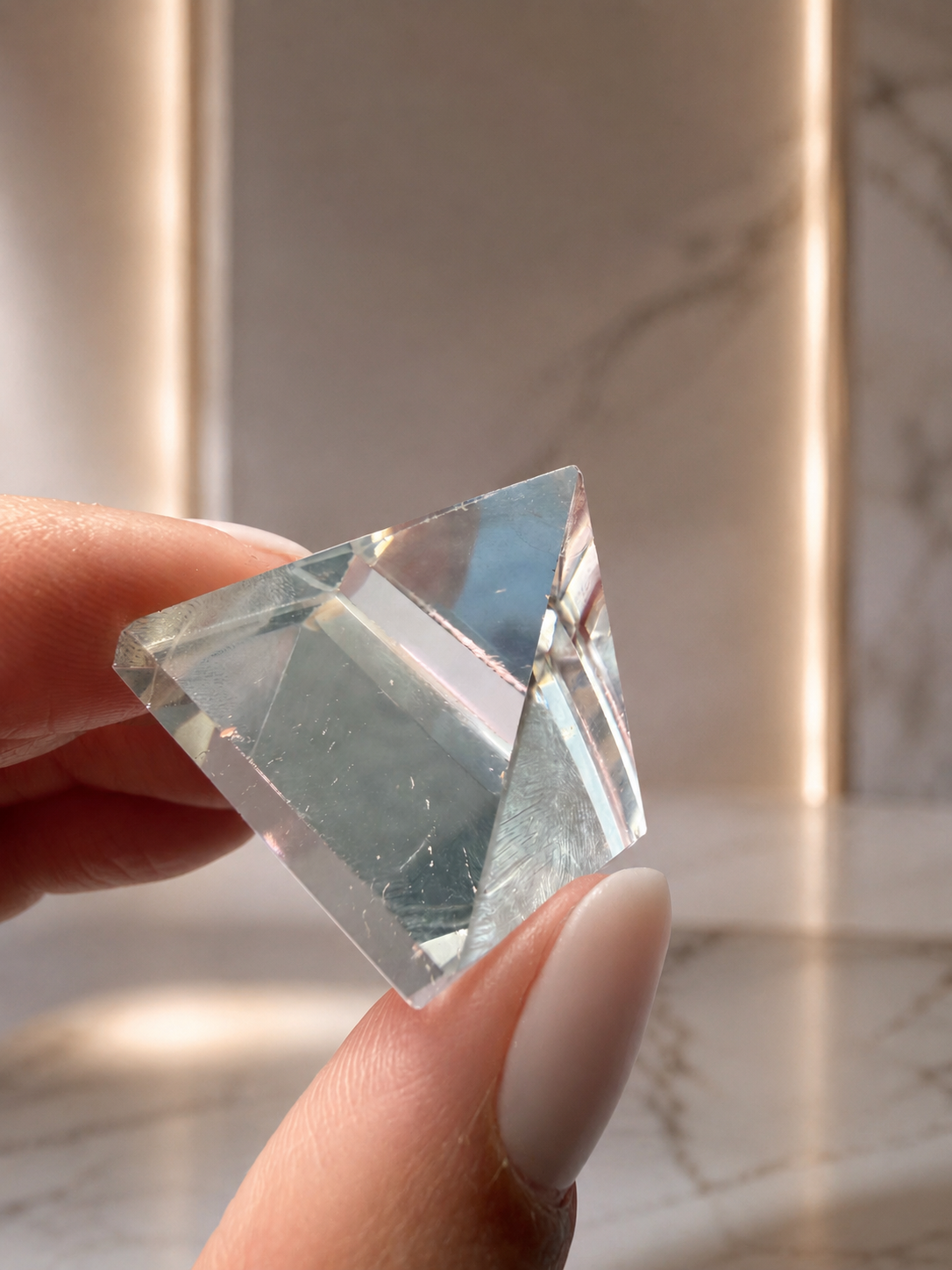Bergkristall Pyramide extra klar, ca. 2,6 cm, natürlicher Quarz