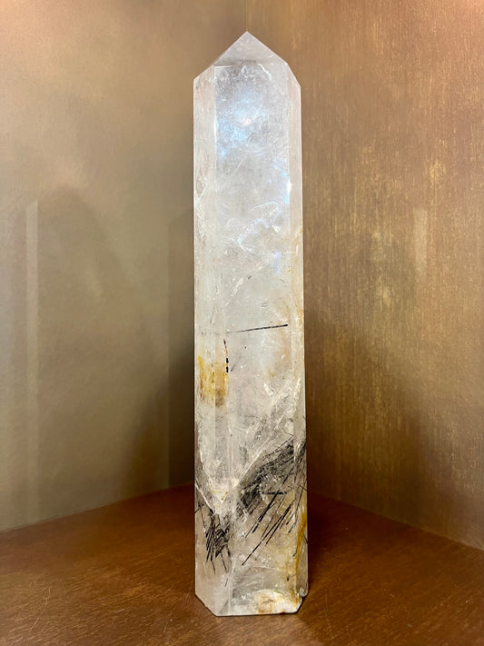 Black Rutil Einschlüsse | Riesige Bergkristallspitze | UNIQUE CRYSTALS