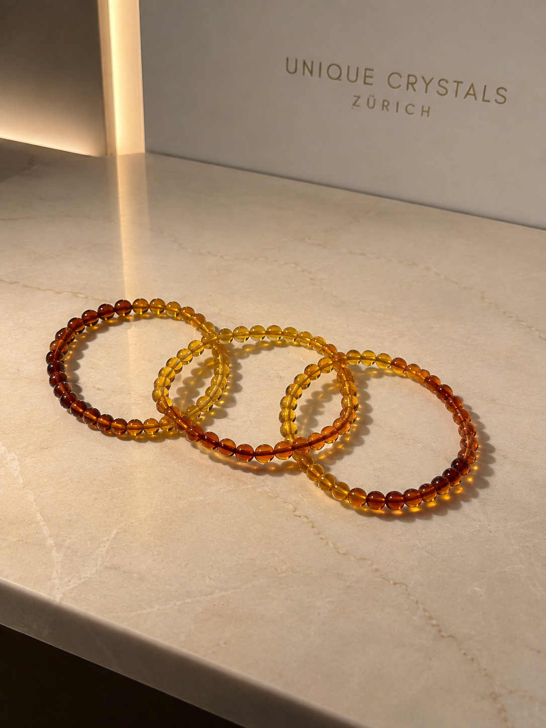 Bernstein Schmuck Armband mit wunderschönen klaren Bernstein-Kugeln