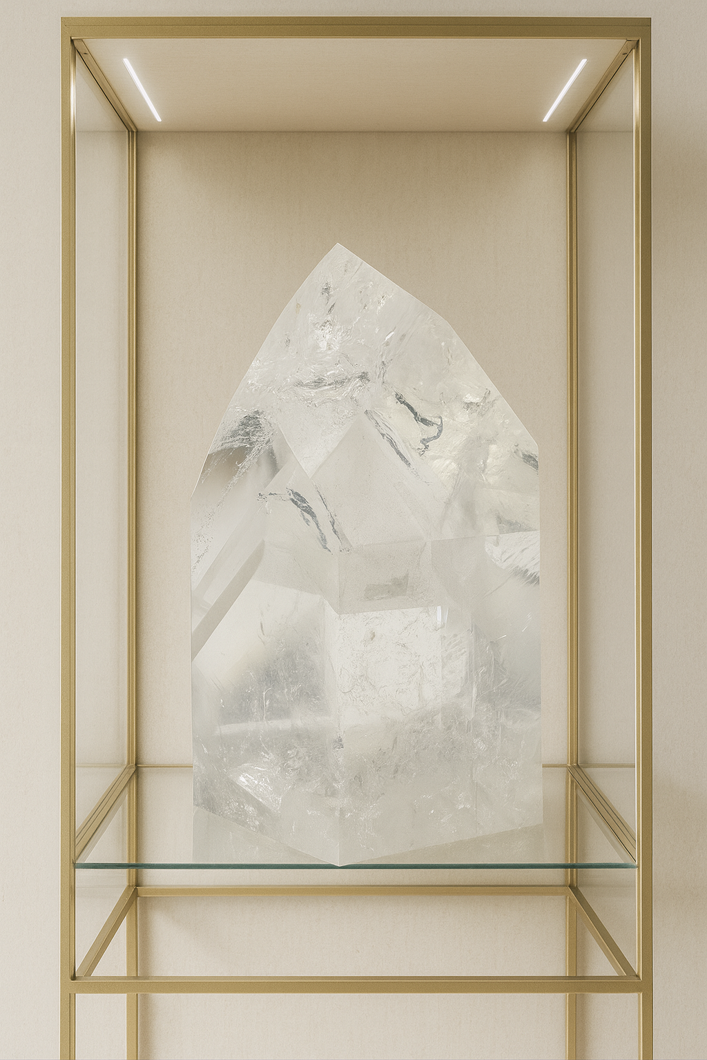 Bezaubernde Phantom-Quarz-Spitze mit Regenbogen – 7 cm, 177 g – Einzelstück aus Brasilien 