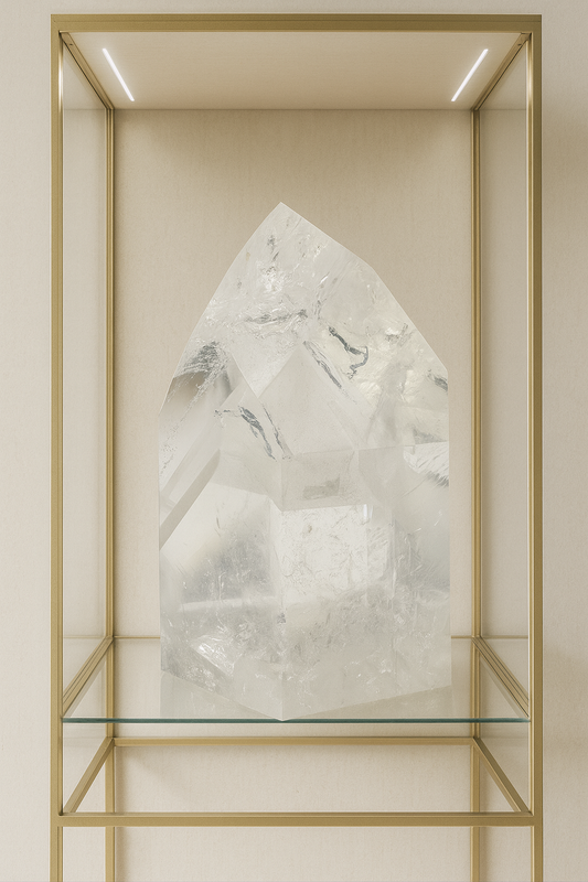 Bezaubernde Phantom-Quarz-Spitze mit Regenbogen – 7 cm, 177 g – Einzelstück aus Brasilien 