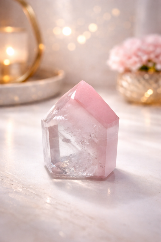 Bezaubernde Pink Lithium Spitze Kristall mit Phantom  aus Brasilien