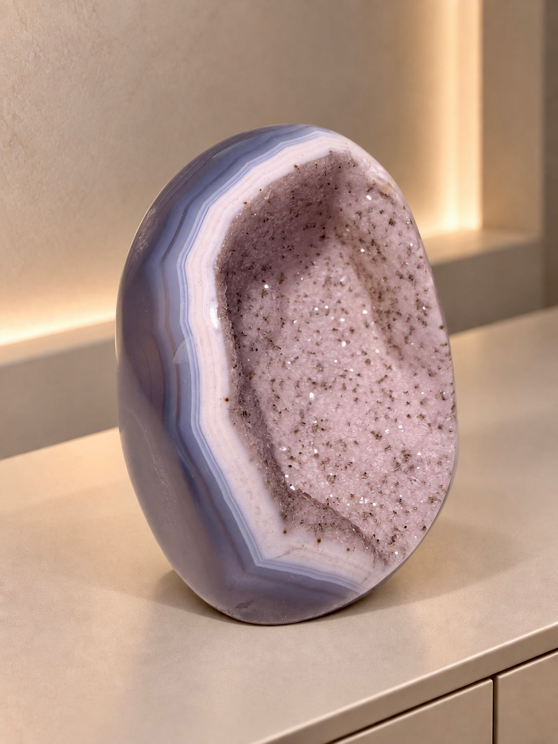 Blue Lace Agate Freeform – Funkelnder Achat aus Uruguay