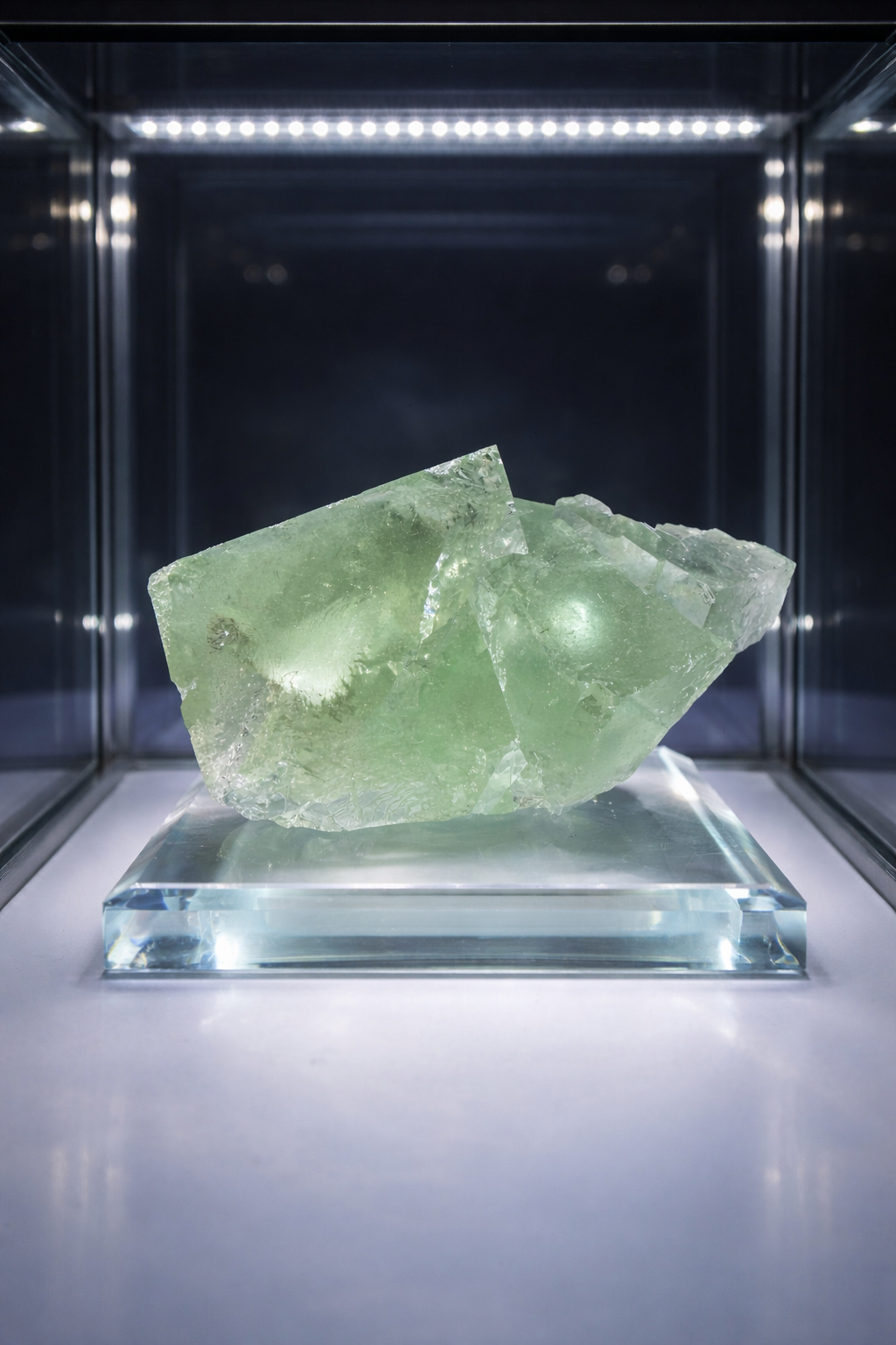 Ganz klarer Glas-Fluorit – 9.7 cm, 353 g, brillanter Edelstein in höchster Qualität