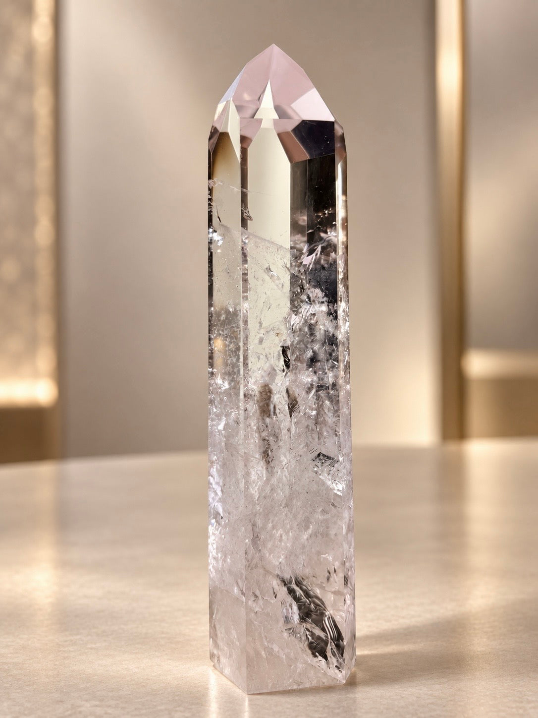 Lemurian Bergkristall Spitze aus Bahia, Brasilien – 23 cm | 913 g Extra-Extra-Qualität