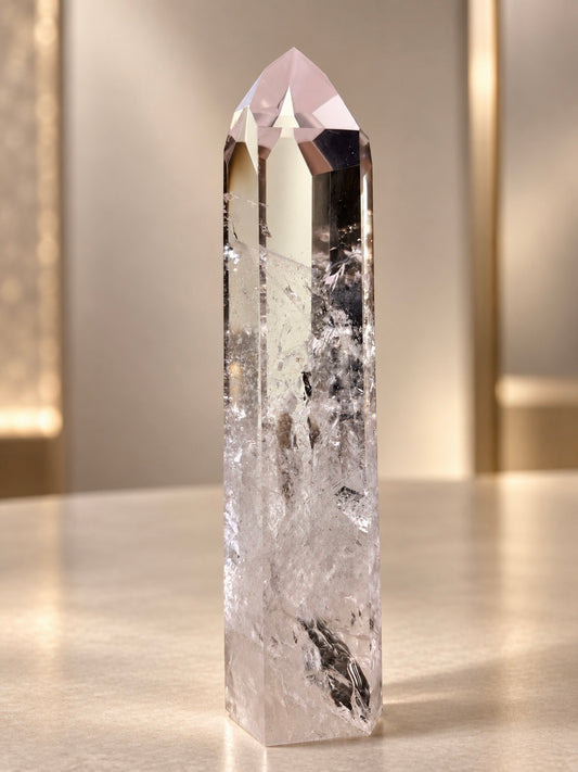 Lemurian Bergkristall Spitze aus Bahia, Brasilien – 23 cm | 913 g Extra-Extra-Qualität