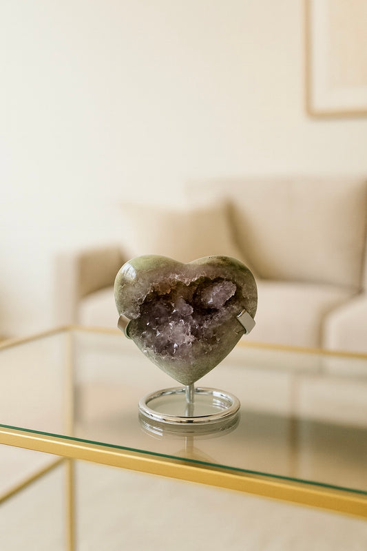 Rainbow Amethyst Herz - 8cm, 282g