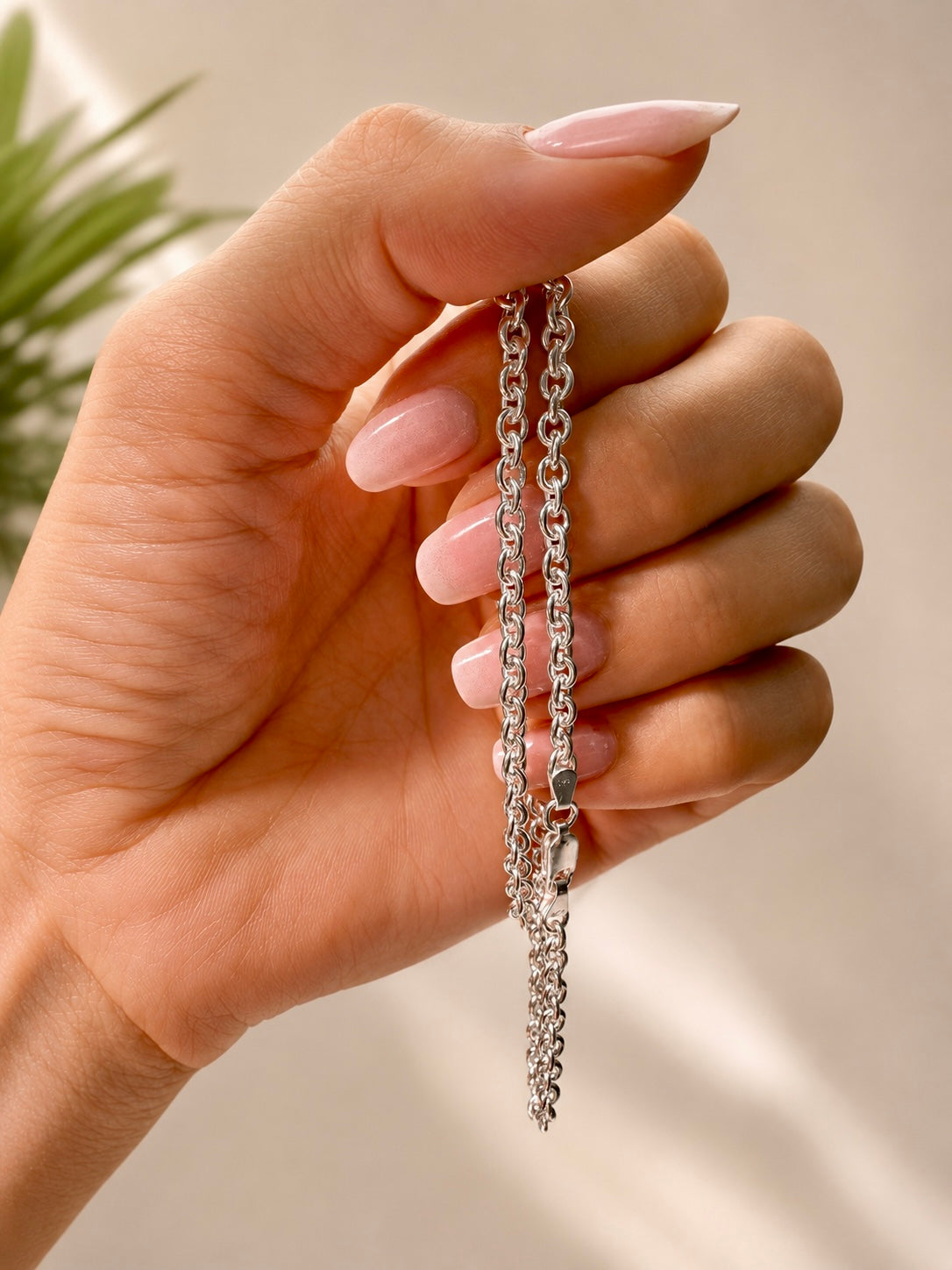 Anchor chain made of 925 sterling silver – optionally 18K gold plated or silver – 42, 45, 50 cm