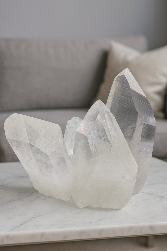 Exklusive Lemurian Kristallstufe aus Brasilien – 13.5 cm, 973 g, naturbelassen, extraklar & hochwertig