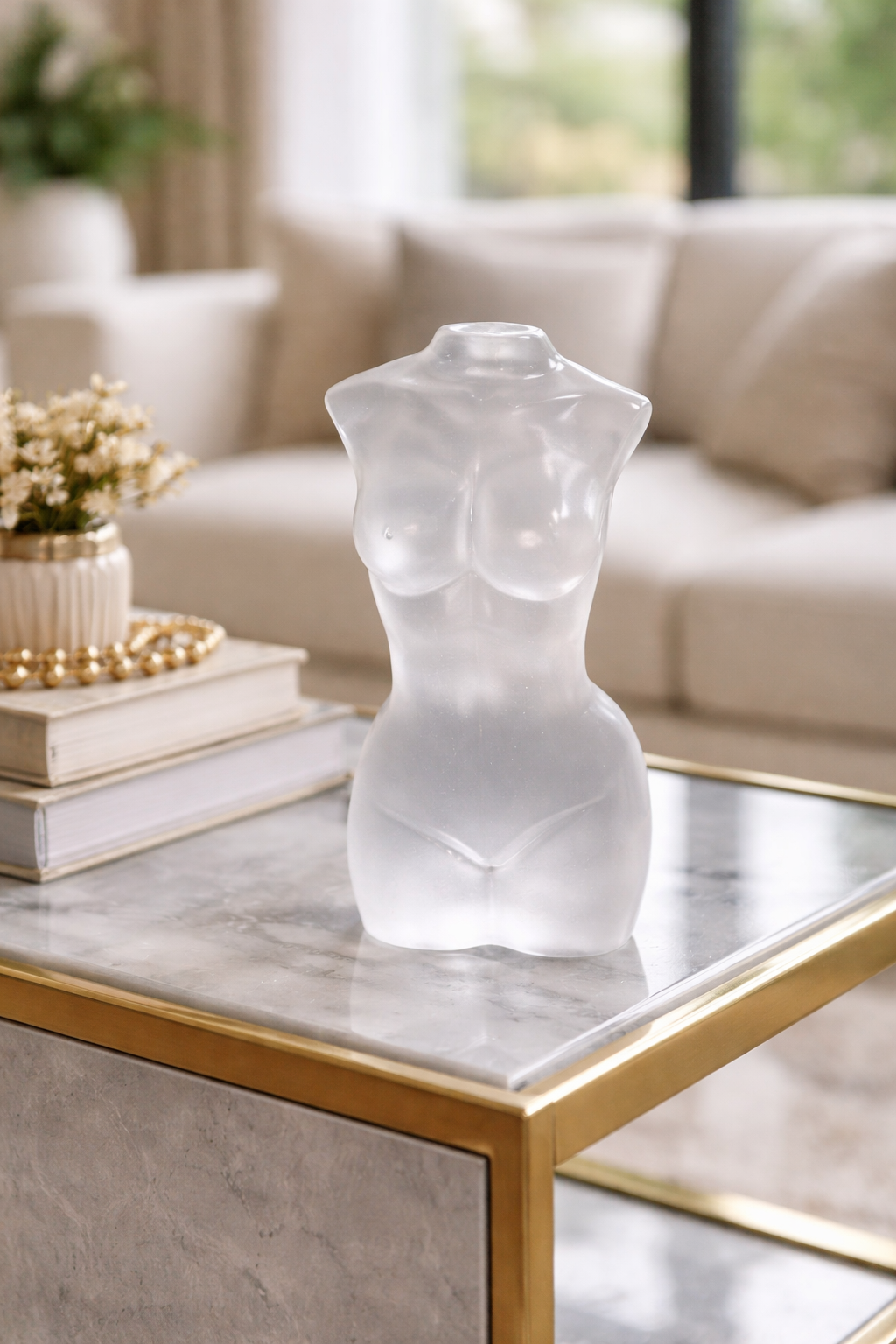 Selenit Frauenkörper 21 cm, 1.95kg – Lichtvolle Eleganz & sanfte Energie ✨