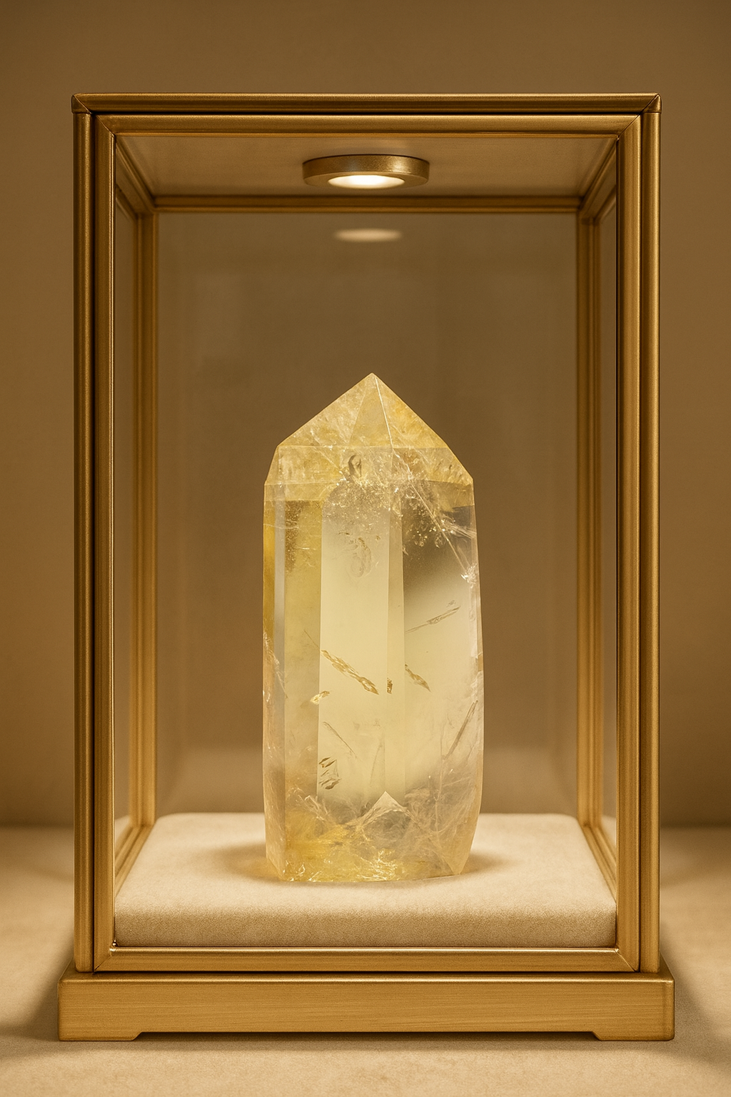 Pointe de citrine (extra claire) - 10 cm, 282 g