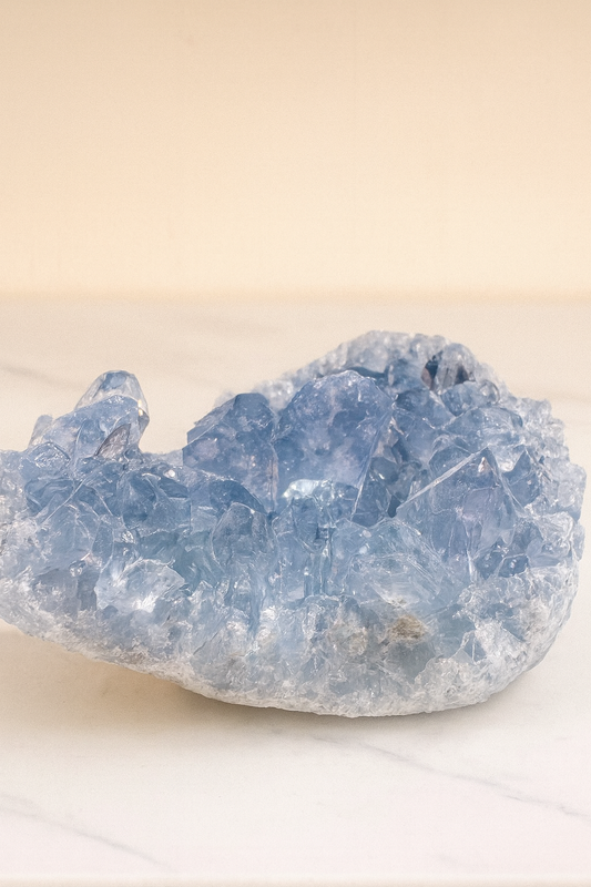Celestin Stufe aus Madagaskar 💎 Klar & funkelnd ✨ Museumsqualität 10.2cm