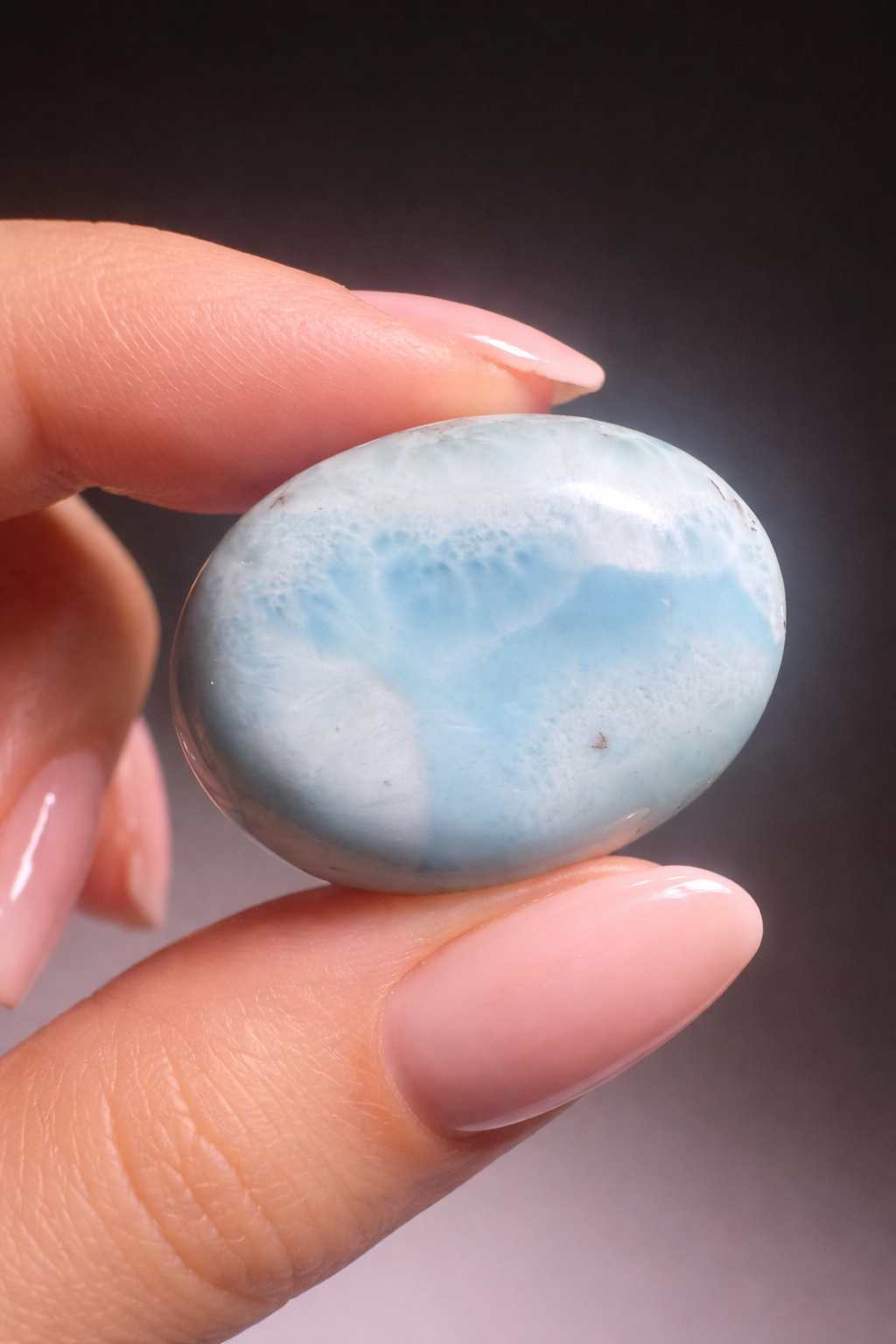 Larimar Trommelsteine 2,8–3 cm – Seltener Karibik Edelstein