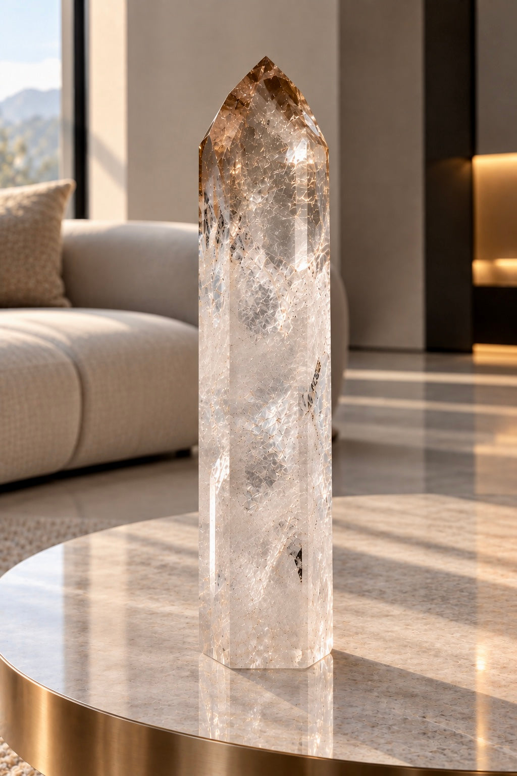 Lemurian Bergkristall Doppelspitze | 27,5 cm | 2 kg | Sonderpreis