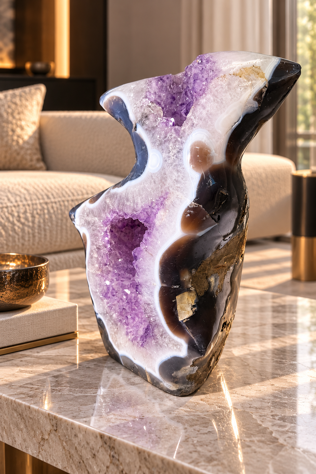 Amethyst Freeform XL aus Uruguay AAA Qualität, Tiefviolett, 31 cm, 10.97 kg