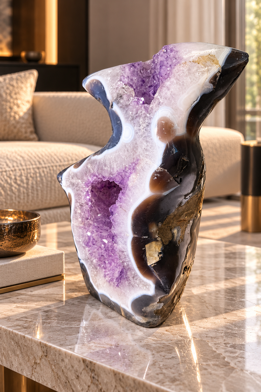 Amethyst Freeform XL aus Uruguay AAA Qualität, Tiefviolett, 31 cm, 10.97 kg