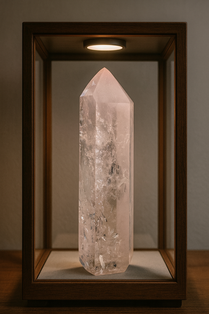 Pink-Lithium Kristall 14 cm mit Phantomen – 222 g – ultraklar & seltene Museumsqualität aus Brasilien