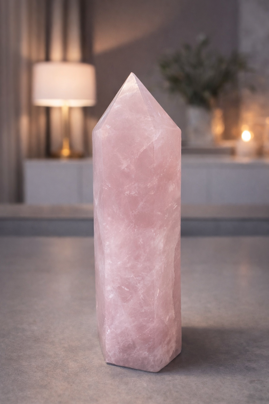 Rosenquarz Spitze - 15cm, 522g