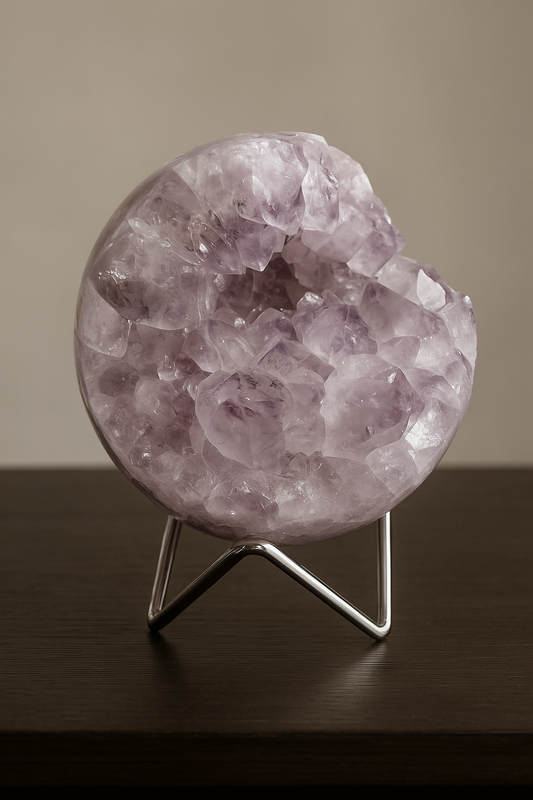 Amethyst Kugel Brasilien 9 cm – 1 kg | Kristallkugel mit Pastellfarbe