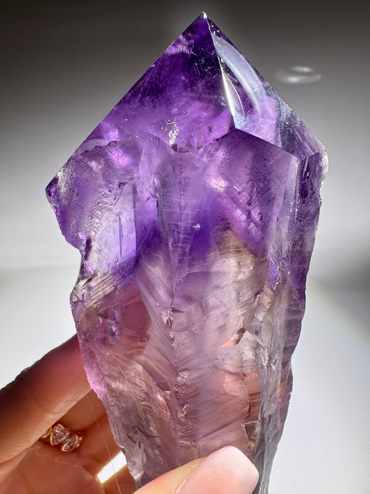 Ametrin-Zahn mit Citrin & Hollandit