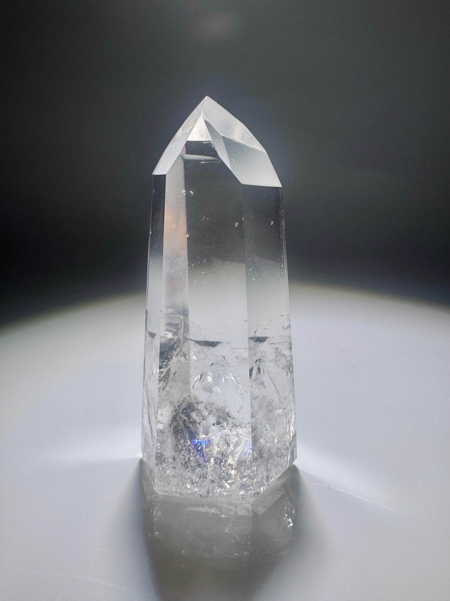 Lemurian Quarz Spitze – extra klar, poliert