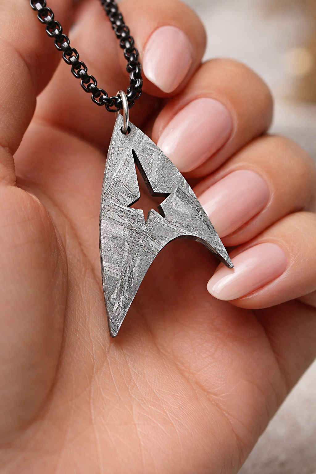 Exklusiver Meteoriten-Anhänger – Sternenflottenabzeichen Star Trek