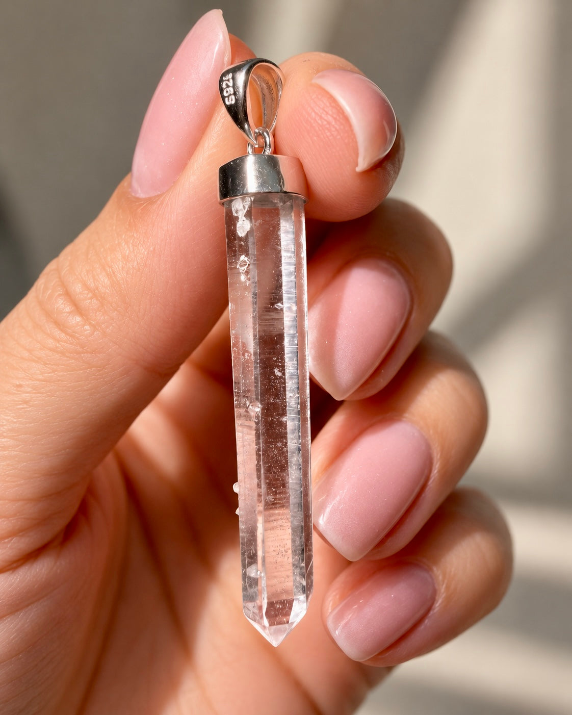 Lemurian Quartz Anhänger – 925 Silber | 3 Grössen
