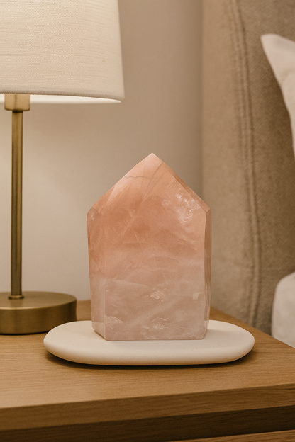 High-Quality Rosenquarz Spitze 🌸 - 7.8cm, 258g