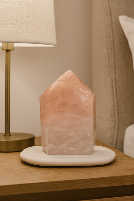 High-Quality Rosenquarz Spitze 🌸 - 7.8cm, 258g