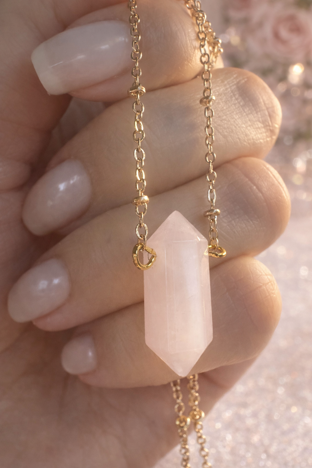 Zarte Kette mit Amethyst- oder Quarz-Anhänger in zeitloser Eleganz ✨