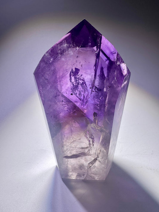 Ametrin Spitze 8,5 cm – Amethyst-Citrin Edelstein aus Brasilien