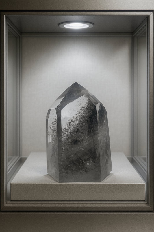 Black Phantom Lemurian Bergkristall (ultra klar) 🖤 - 5cm, 62g