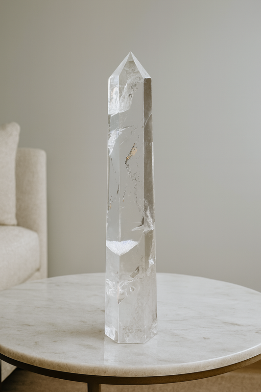 Ultraklare Bergkristallspitze – 34 cm, 1.36 kg – Premium-Edelstein aus Brasilien
