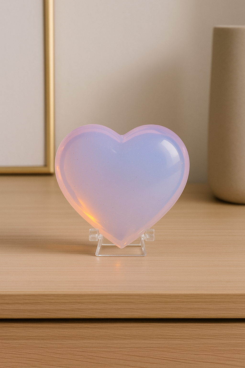 Pink Obsidian Herz Brasilien – handmade Kristall 💖