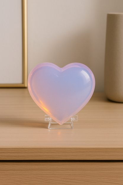 Pink Obsidian Herz Brasilien – handmade Kristall 💖