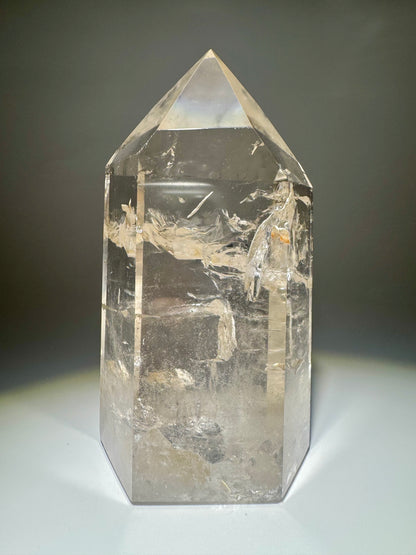 Champagnerfarbene ganz klare Rauchquarz Spitze 🥂 - 12.5cm, 682g