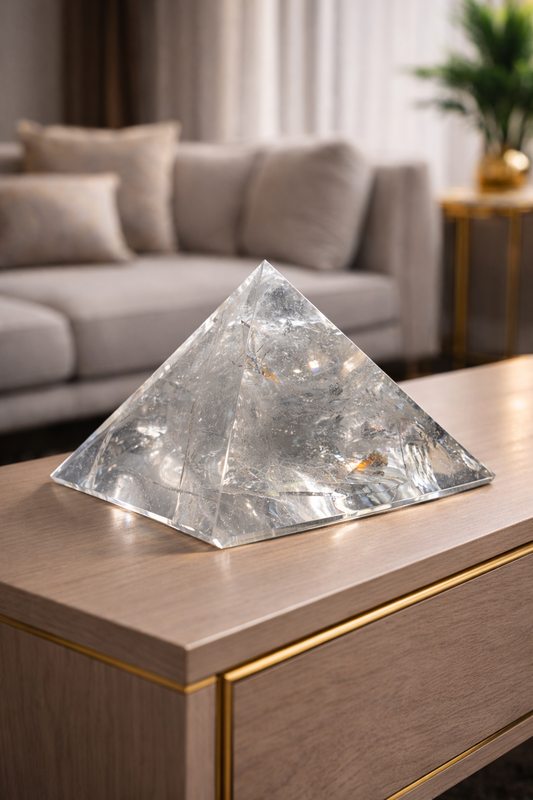 Exklusive Lemurian Bergkristall Pyramide – Handgeschliffen, 1.76kg, 13.5cm