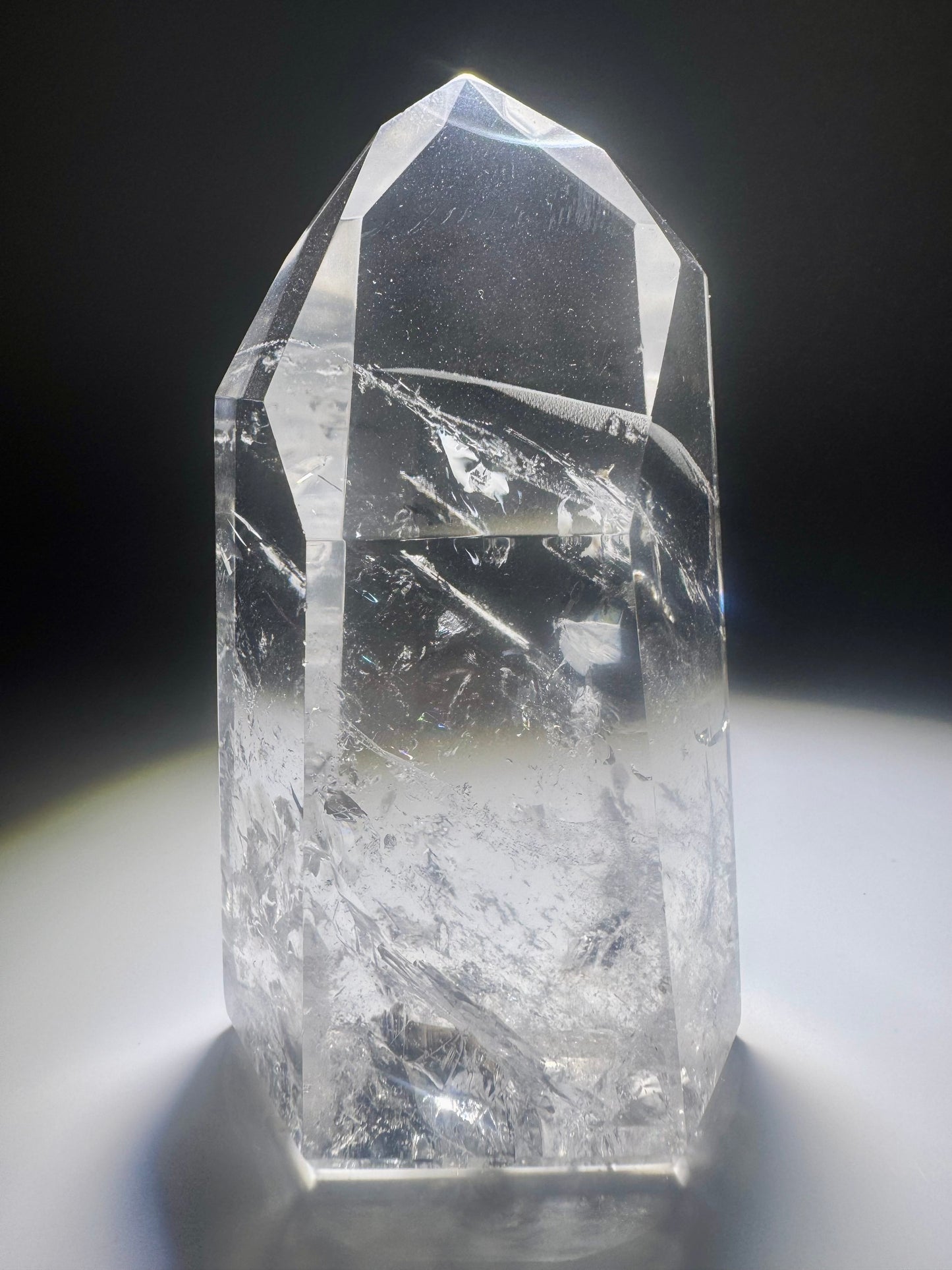 Sehr klare Bergkristall Spitze - 9cm, 198g