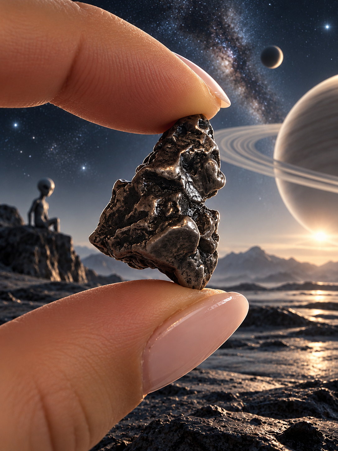 Echter Campo del Cielo Meteorit Sternschnuppe mit Echtheitszertifikat